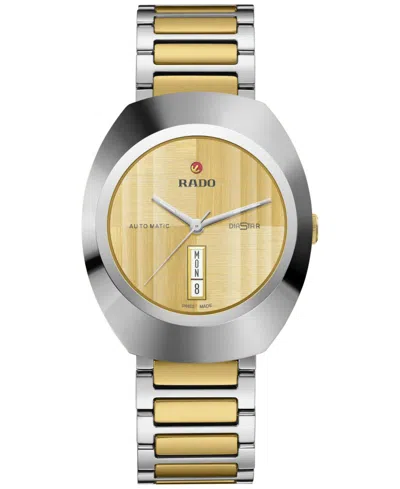 Rado Unisex Swiss Automatic Original Diastar Two-tone Stainless Steel Bracelet Watch 38mm In No Color