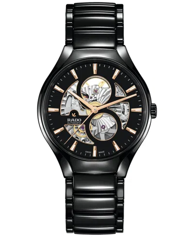 Rado Unisex Swiss Automatic True Black High-tech Ceramic Bracelet Watch 40mm