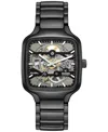 Rado Unisex Swiss Automatic True Square Black High Tech Ceramic Bracelet Watch 38mm