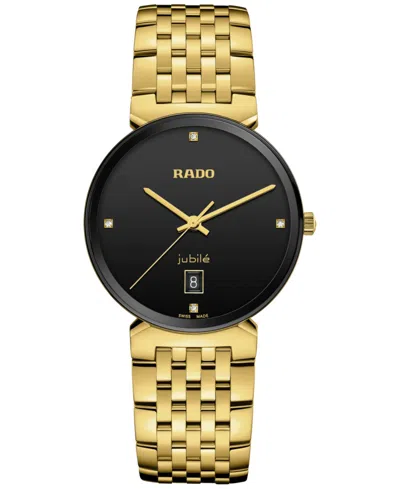 Rado Women's Swiss Florence Classic Diamond Accent Gold Tone Stainless Steel Bracelet Watch 30mm In No Color