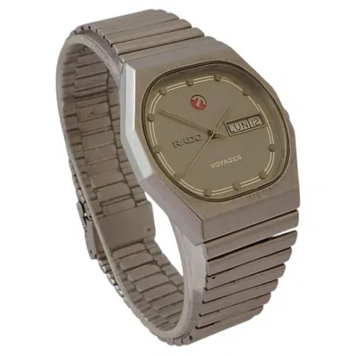 Pre-owned Rado Voyager Day Date Automatic Stainless Steel Watch In Multiple