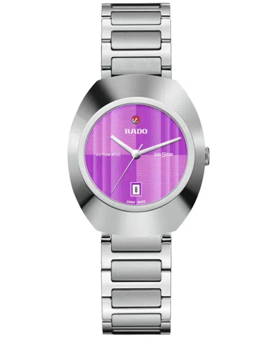 RADO WOMEN'S SWISS AUTOMATIC DIASTAR ORIGINAL STAINLESS STEEL BRACELET WATCH 30MM