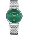 Rado Women's Swiss Florence Diamond (1/20 Ct. T.w.) Stainless Steel Bracelet Watch 38mm In No Color