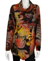Radzoli Abstract Pocket Top In Black Multi In Multi