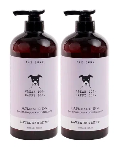 RAE DUNN RAE DUNN CLEAN DOG. HAPPY DOG. LAVENDER MINT 2-IN-1 PET SHAMPOO & CONDITIONER
