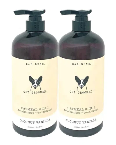 RAE DUNN RAE DUNN GET GROOMED. COCONUT VANILLA OATMEAL 2-IN-1 PET SHAMPOO & CONDITIONER