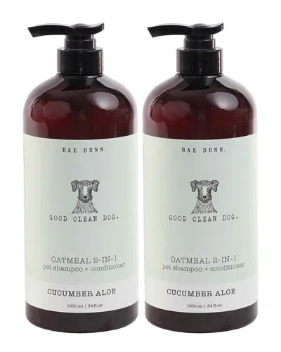 RAE DUNN RAE DUNN GOOD CLEAN DOG. CUCUMBER ALOE OATMEAL 2-IN-1 PET SHAMPOO & CONDITIONER