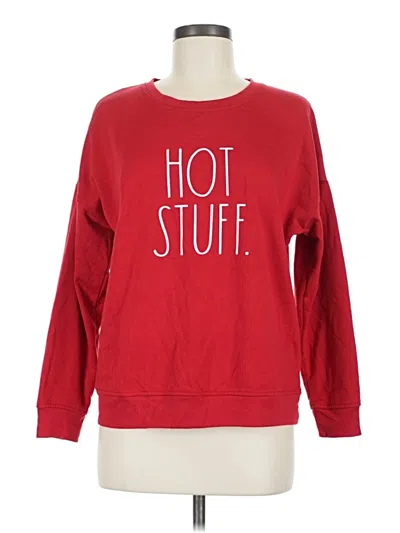 Pre-owned Rae Dunn Long Sleeve T-shirt In Red