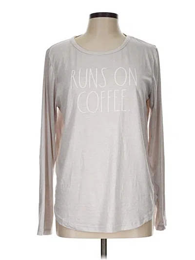Pre-owned Rae Dunn Long Sleeve T-shirt In Silver