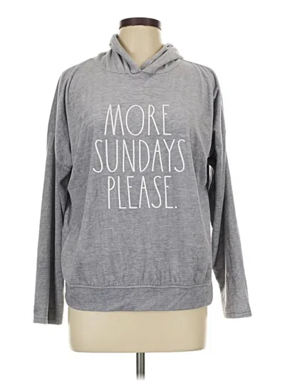 Pre-owned Rae Dunn Pullover Hoodie In Gray