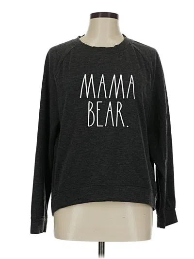 Pre-owned Rae Dunn Pullover Sweater In Gray