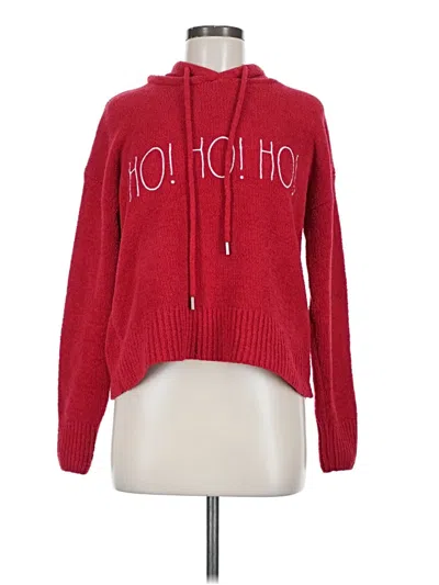 Pre-owned Rae Dunn Pullover Sweater In Red