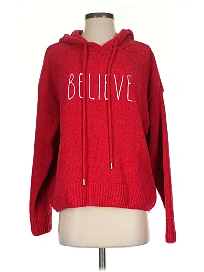 Pre-owned Rae Dunn Pullover Sweater In Red