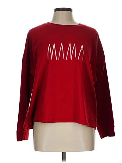 Pre-owned Rae Dunn Pullover Sweater In Red
