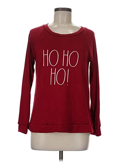 Pre-owned Rae Dunn Pullover Sweater In Red