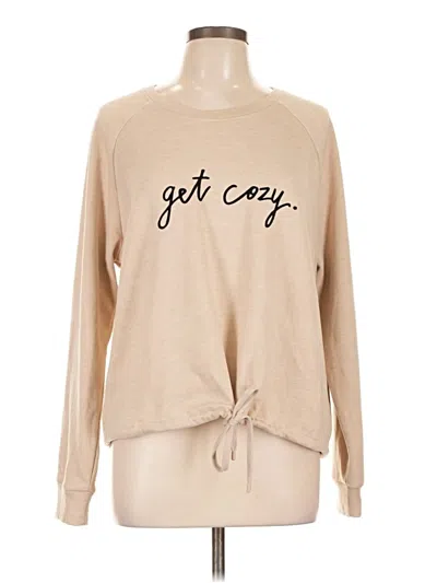 Pre-owned Rae Dunn Pullover Sweater In Tan