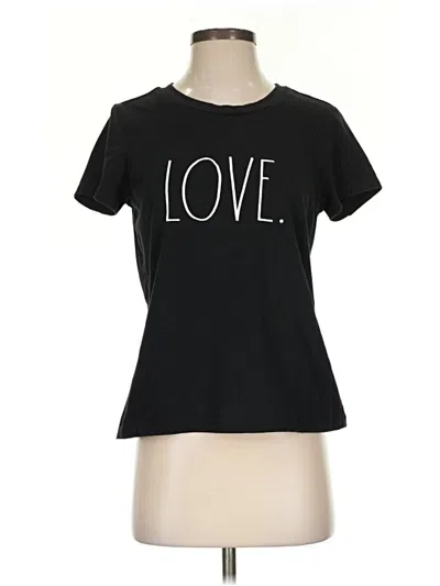 Pre-owned Rae Dunn Short Sleeve T-shirt In Black