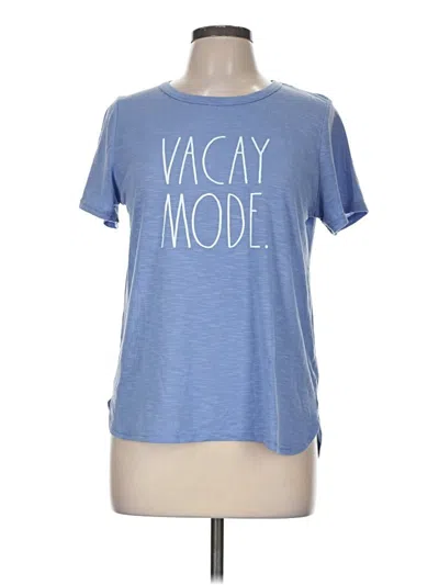 Pre-owned Rae Dunn Short Sleeve T-shirt In Blue