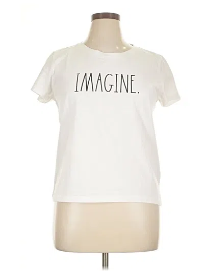 Pre-owned Rae Dunn Short Sleeve T-shirt In Ivory