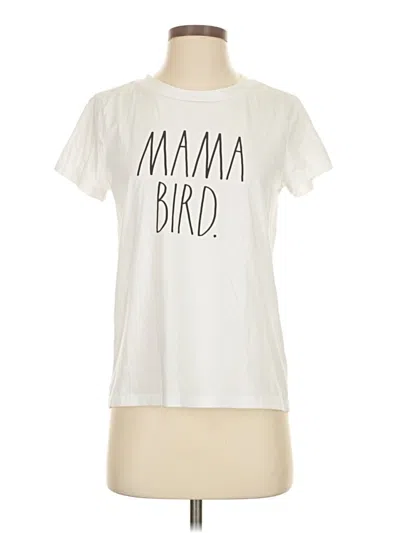 Pre-owned Rae Dunn Short Sleeve T-shirt In Ivory