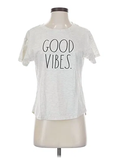 Pre-owned Rae Dunn Short Sleeve T-shirt In Silver