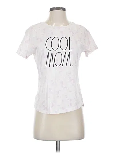 Pre-owned Rae Dunn Short Sleeve T-shirt In White