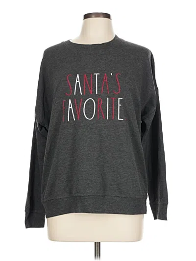 Pre-owned Rae Dunn Sweatshirt In Gray