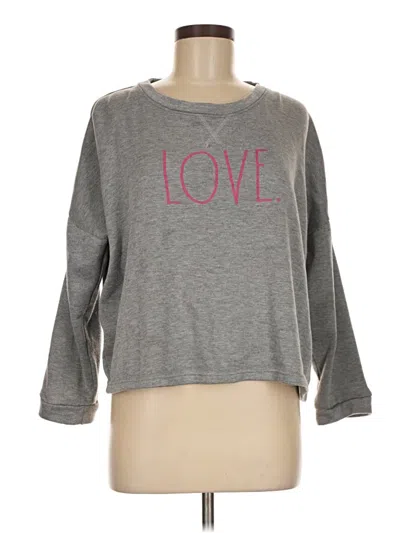 Pre-owned Rae Dunn Sweatshirt In Gray