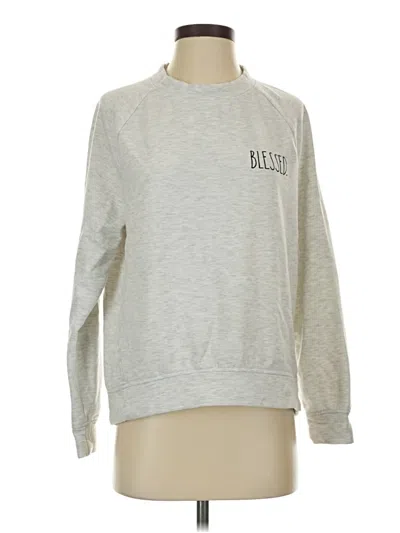 Pre-owned Rae Dunn Sweatshirt In Silver