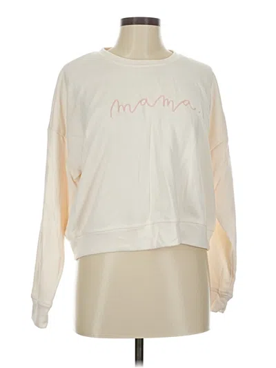 Pre-owned Rae Dunn Sweatshirt In White