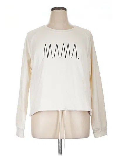 Pre-owned Rae Dunn Sweatshirt In White