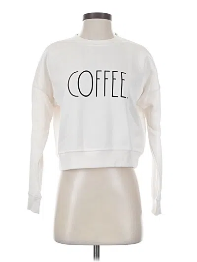 Pre-owned Rae Dunn Sweatshirt In White
