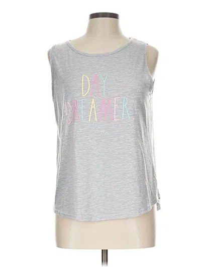 Pre-owned Rae Dunn Tank Top Silver Halter Neckline Tops