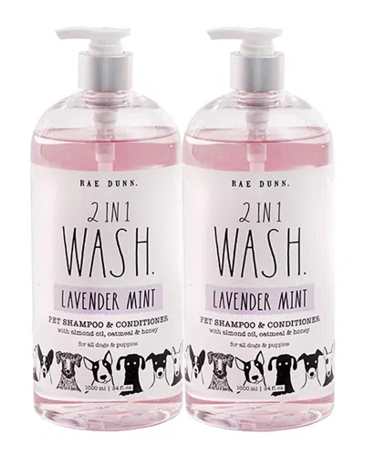 Rae Dunn Wash. Lavender Mint 2-in-1 Pet Shampoo & Conditioner In Pink