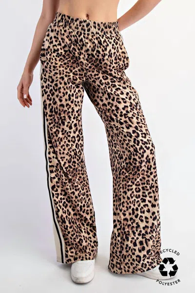 Rae Mode Animal Printed Butter Soft Straight Pant In Brown/black