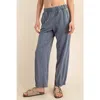 Rae Mode Ankle Length Lounge Pant In Mineral Washed In Gray