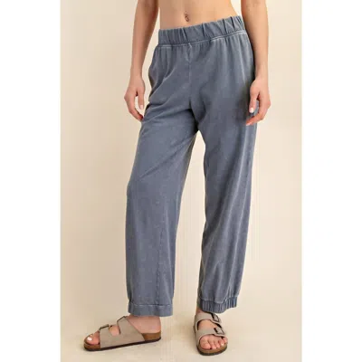 Rae Mode Ankle Length Lounge Pant In Mineral Washed In Gray