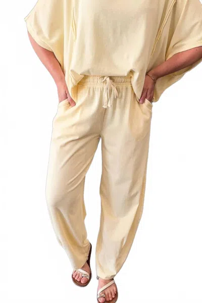 Rae Mode Barrel Lounge Pants In Lemon Yellow In Multi