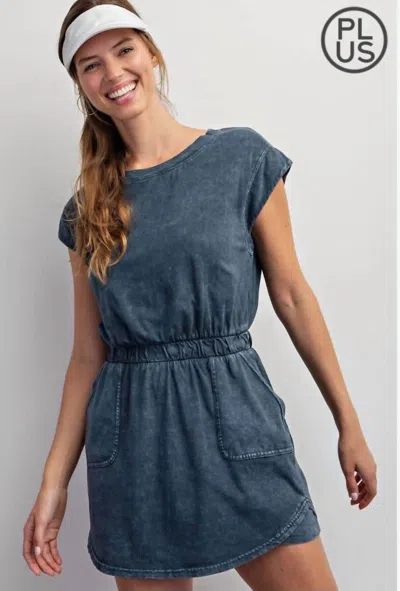 Rae Mode Brezzy Summer Dress In Slate Blue
