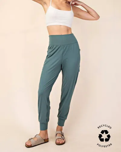 Rae Mode Butter Jogger With Side Pockets In Teal In Blue