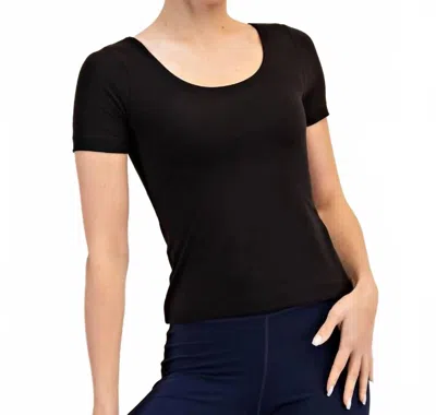 Rae Mode Butter Short Sleeve Top In Black