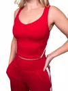 Rae Mode Butter V-neck Tank Top In Red In Red