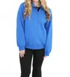 Rae Mode Convince Yourself Half-zip Pullover Sweater In Blue In Blue