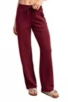 Rae Mode Cotton Lounge Pant In Dark Cherry In Red