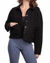 Rae Mode Cotton Stretch Twill Jacket In Black In Black