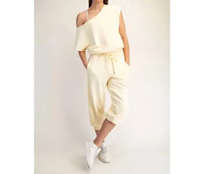 Rae Mode French Terry Cropped Jogger Pants In Lemonilla In Neutral