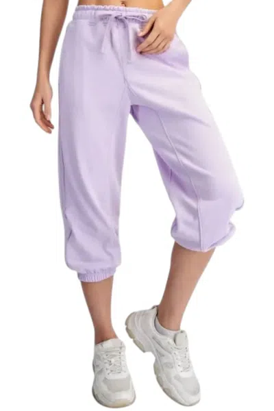Rae Mode French Terry Joggers In Lavender In Animal Print