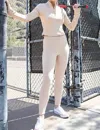 Rae Mode High Rise Jogger Set In Camel