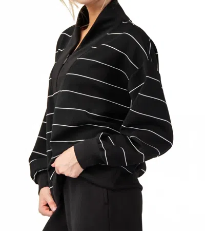 Rae Mode Jetset Stripe Scuba Lounge Set In Black