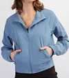 Rae Mode Light Weight Full Zip Tennis Jacket In Tidal Wave In Grey